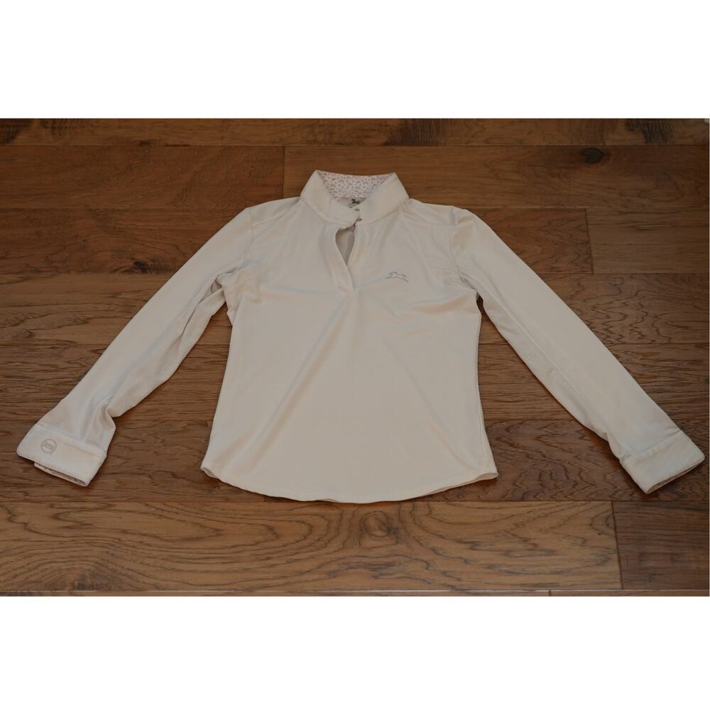 RJ Classics Equestrian Show Shirt - White - Size Youth M